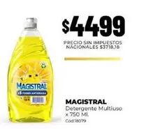 Magistral - Detergente Multiuso x 750 Ml. Cód:18079