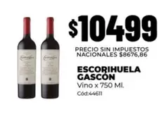 Escorihuela - ESCORIUELA GASCON Vino x 750 Ml. Cód:44611
