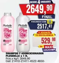Plusbelle - SHAMPOO Y ADONCISIONADOR x 1 lt.