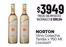 Norton - Vino Cosecha Tardia x 750 Ml. Cód:45407