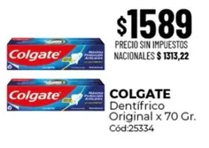 Colgate - Dent
frico Original x 70 Gr. C
d:25334