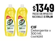 Cif - Detergente x 300 Ml.