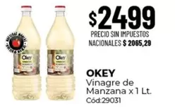 Okey - Vinagre de Manzana x 1 Lt. Cód:29031