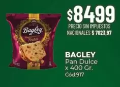 Bagley - Pan Dulce x 400 Gr. Cód:917