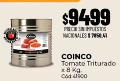 Coinco - Tomate Triturado x 8 Kg. Cód:41900