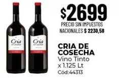 X$ - CRIA DE COSECHA Vino Tinto Cód:44313