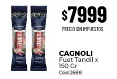 Cagnoli - Fuet Tandil x 150 Gr Cód:2688