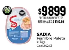 Sadia - Fiambre Paleta
