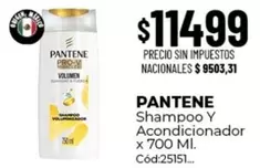 Pantene - Shampoo Y Acondicionador x 700 Ml. Cód:25151