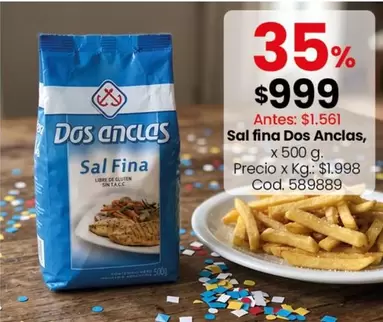 Dos Anclas - Sal fina, Cod. 589889