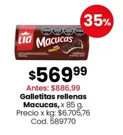 Lia - Macucas Galletitas rellenas