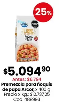 Arcor - Premezcla para ñoquis de papa