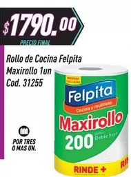 Felpita - Rollo de Cocina Maxirollo 1un Cod. 31255