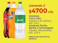 Coca cola - Gaseosa Coca Cola, Fanta, Sprite o Schweppes