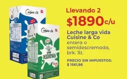 vida - Leche larga entera o semidescremada