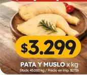 X$ - PATA Y MUSLO