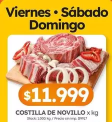 X$ - COSTILLA DE NOVILLO
