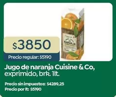 Cuisine - Jugo de naranja exprimido