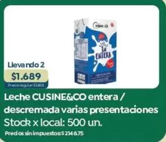X$ - Leche entera / descremada
