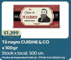 Cuisine - Té negro