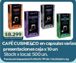 Suave - CAFÉ CUSINE&CO en cápsulas