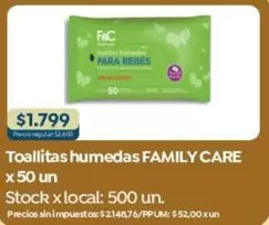 X$ - Toallitas humedas