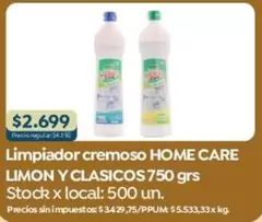 X$ - Limpiador cremoso