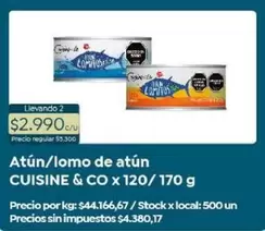 Cuisine - Atún/lomo de atún