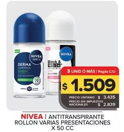 Nivea - Antitranspirante Rollon 