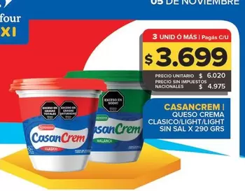Casancrem - Queso Crema Clasico/Light/Sin Sal