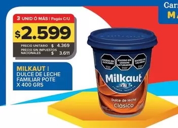 Milkaut - Dulce De Leche Familiar Pote
