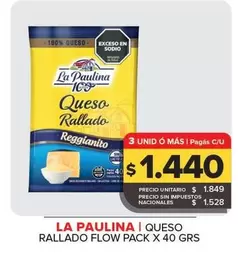 La Paulina - Queso Rallado Flow Pack