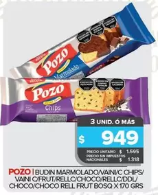 Pozo - Budin Marmolado/Vaini/C Chips