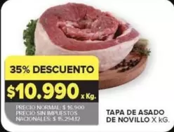X$ - TAPA DE ASADO DE NOVILLO