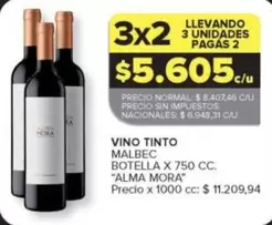 Alma Mora - VINO TINTO MALBEC