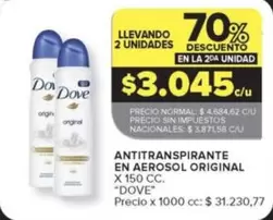 Dove - ANTITRANSPIRANTE EN AEROSOL ORIGINAL