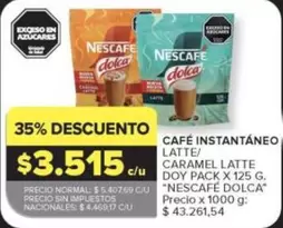 X$ - CAFÉ INSTANTÁNEO LATTE/CARAMEL LATTE DOY PACK