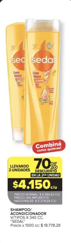 Sedal - SHAMPOO/ ACONDICIONADOR