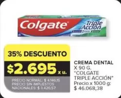 Colgate - CREMA DENTAL TRIPLE ACCION