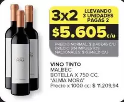 Alma Mora - VINO TINTO MALBEC