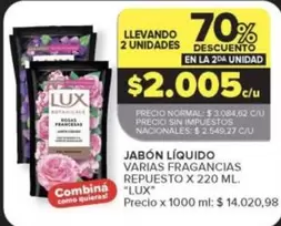 Lux - JABÓN LÍQUIDO VARIAS FRAGANCIAS REPUESTO