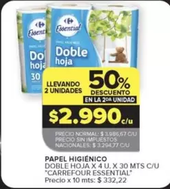 Carrefour - PAPEL HIGIÉNICO DOBLE HOJA