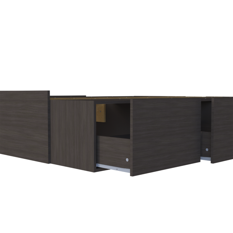 Cama Box Orlandi regulable 140 a 200 cm Wengue