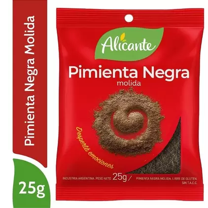 PIMIENTA ALICANTE NEGRA MOLIDA N.INT 25G