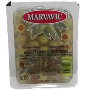 aceitunas rellenas c/morron n2 marvavic  100 gr