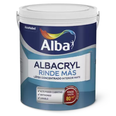 Albacryl Rinde Mas Mate Blanco 1 L