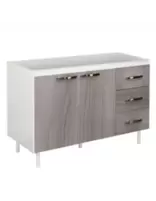 BAJO MESADA ACAPULCO GRIS/BLANCA 120 CM