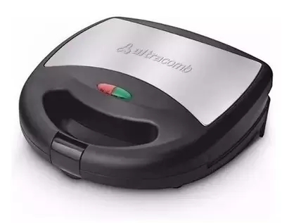 Sandwichera Ultracomb Sw 2801 3 En 1 Grill Waffles Sandwich Color Negro