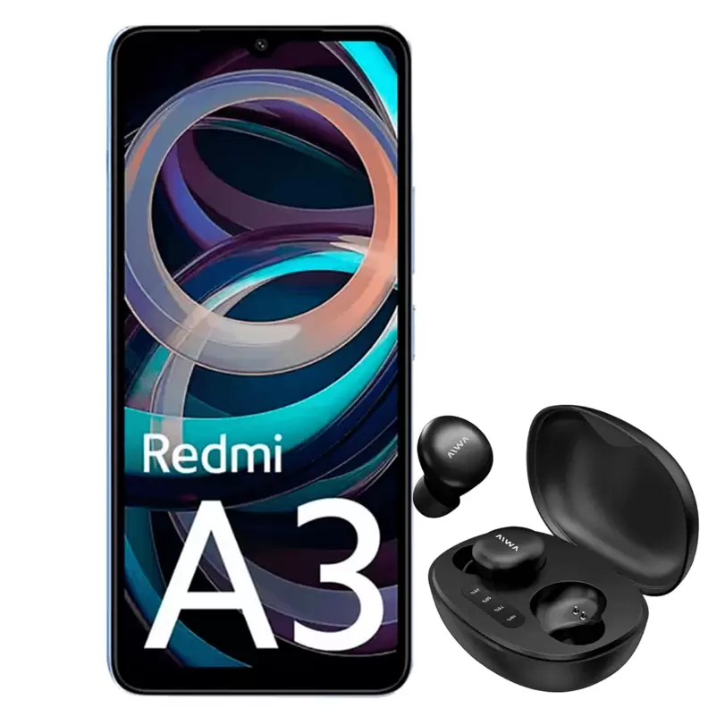 COMBO CELULAR XIAOMI A3 STAR BLUE + AURICULAR AIWA