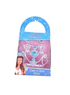 Princesas Tiara con Aros Celeste